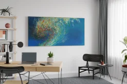 XXL Öl Gemälde 'Rainbow Wave' | Handgemaltes Unikat