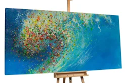 XXL Öl Gemälde 'Rainbow Wave' | Handgemaltes Unikat