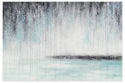 XXL Öl Gemälde 'Rain on Water' | Handgemaltes Unikat
