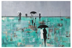 XXL Öl Gemälde 'Rainy Walk' | Handgemaltes Unikat