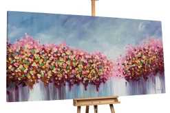 XXL Öl Gemälde 'Reddish Bushes' | Handgemaltes Unikat