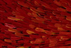 XXL Öl Gemälde 'Red Feather Dress' | Handgemaltes Unikat