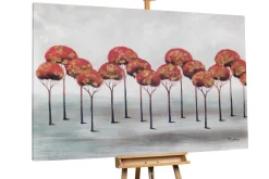 XXL Öl Gemälde 'Red Maple Gold' | Handgemaltes Unikat