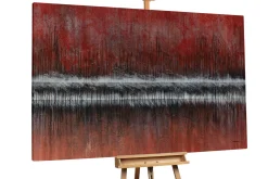 XXL Öl Gemälde 'Red Mirror' | Handgemaltes Unikat