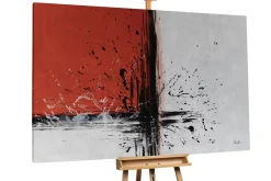 XXL Öl Gemälde 'Red Square' | Handgemaltes Unikat
