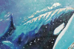 XXL Öl Gemälde 'Reise der Orcas' | Handgemaltes Unikat