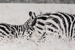 XXL Öl Gemälde 'Reise der Zebras' | Handgemaltes Unikat