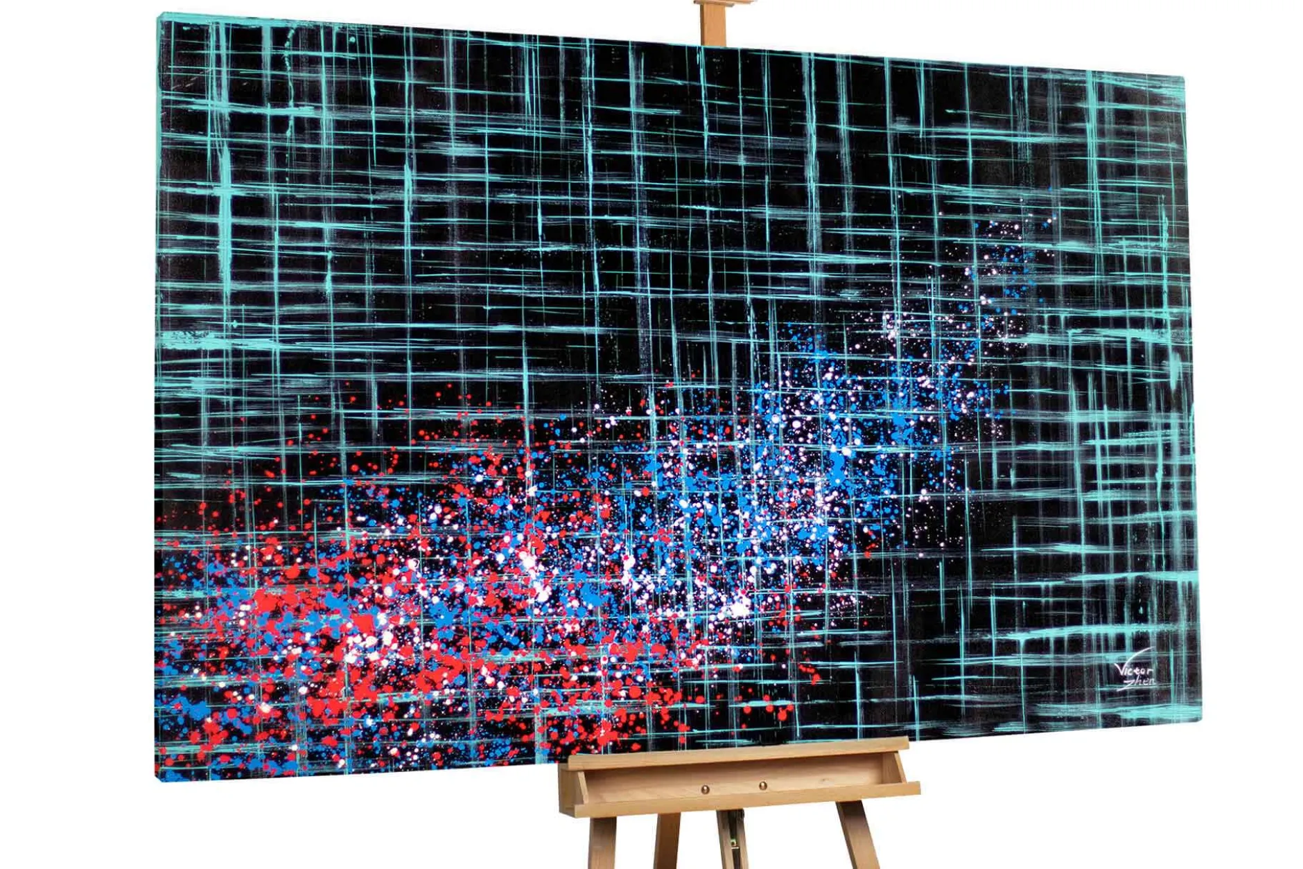 XXL Öl Gemälde 'Revolution of Matrix' | Handgemaltes Unikat