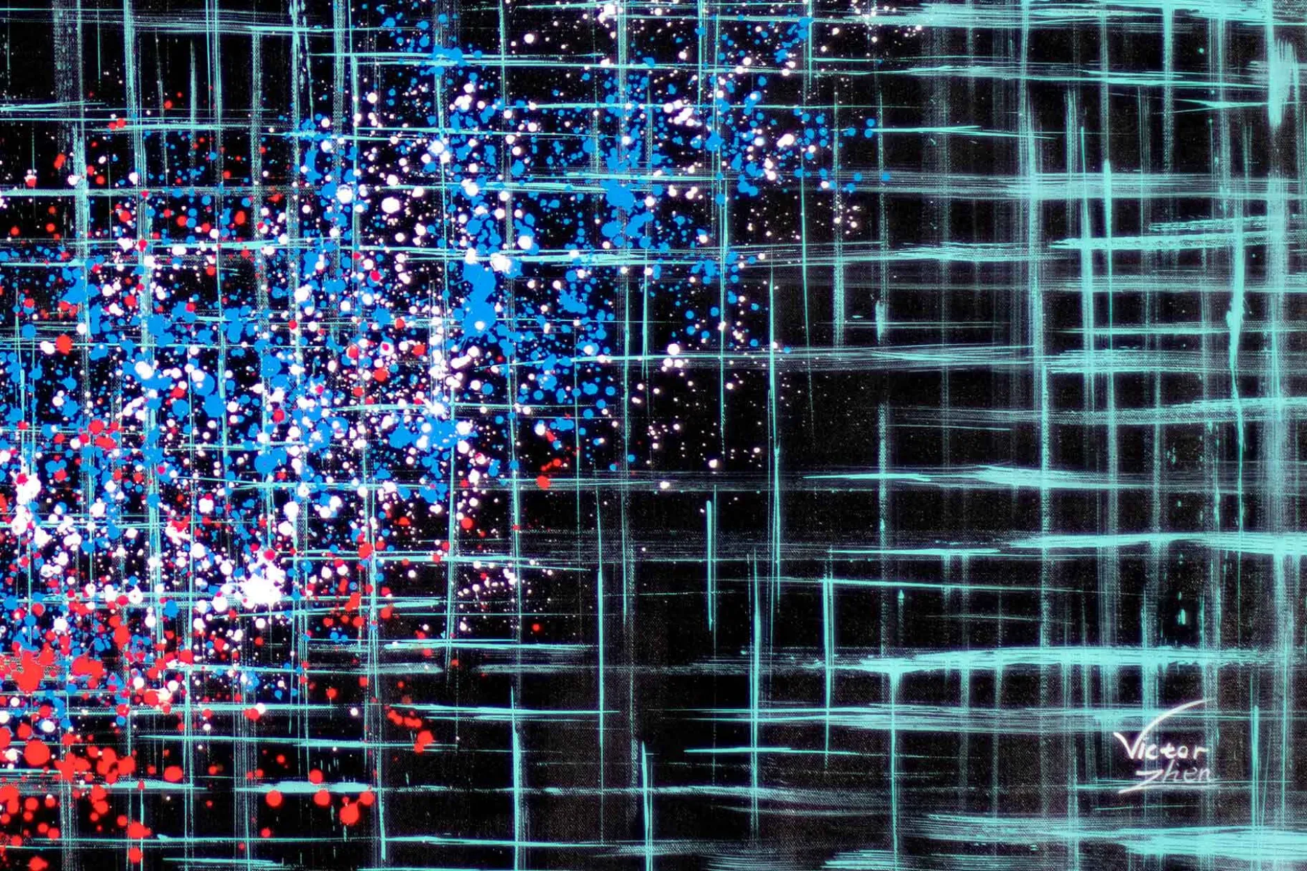 XXL Öl Gemälde 'Revolution of Matrix' | Handgemaltes Unikat