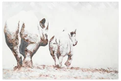 XXL Öl Gemälde 'Rhino Journey' | Handgemaltes Unikat