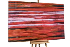 XXL Öl Gemälde 'River of Crimson' | Handgemaltes Unikat
