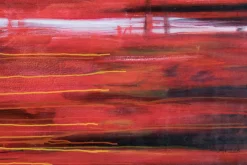 XXL Öl Gemälde 'River of Crimson' | Handgemaltes Unikat