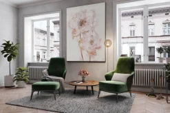 XXL Öl Gemälde 'Rosa Blütenpaar' | Handgemaltes Unikat
