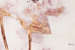 XXL Öl Gemälde 'Rosa Blütenpaar' | Handgemaltes Unikat