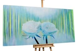 XXL Öl Gemälde 'Rosa Celeste' | Handgemaltes Unikat