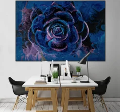 XXL Öl Gemälde 'Rosy Closeup' | Handgemaltes Unikat