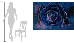XXL Öl Gemälde 'Rosy Closeup' | Handgemaltes Unikat
