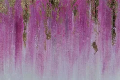 XXL Öl Gemälde 'Rosy Thoughts in Gold' | Handgemaltes Unikat