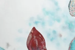 XXL Öl Gemälde 'Rote Wasserlilie' | Handgemaltes Unikat