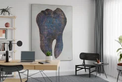 XXL Öl Gemälde 'Royal Tooth' | Handgemaltes Unikat