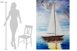 XXL Öl Gemälde 'Sailing Blues' | Handgemaltes Unikat
