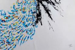 XXL Öl Gemälde 'Schaulauf der Pfauen' | Handgemaltes Unikat