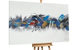XXL Öl Gemälde 'Schmückende Federn' | Handgemaltes Unikat