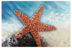 XXL Öl Gemälde 'Seestern am Meer' | Handgemaltes Unikat