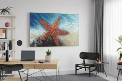 XXL Öl Gemälde 'Seestern am Meer' | Handgemaltes Unikat