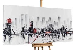 XXL Öl Gemälde 'Shadow of the City' | Handgemaltes Unikat