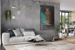 XXL Öl Gemälde 'Shimmering Fern' | Handgemaltes Unikat
