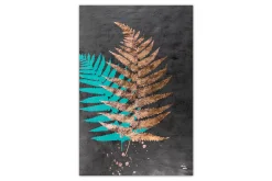 XXL Öl Gemälde 'Shimmering Fern' | Handgemaltes Unikat