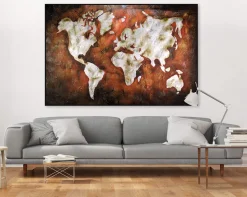 XXL Öl Gemälde 'Shiny Continents' | Handgemaltes Unikat