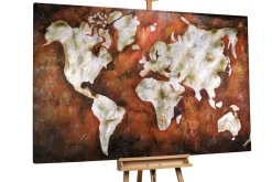 XXL Öl Gemälde 'Shiny Continents' | Handgemaltes Unikat