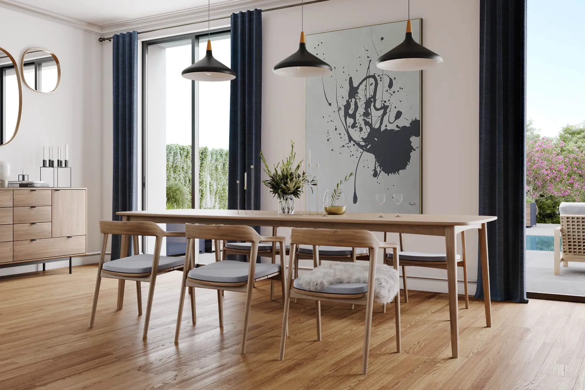 XXL Öl Gemälde 'Silver Signs' | Handgemaltes Unikat