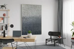 XXL Öl Gemälde 'Silver Symphony' | Handgemaltes Unikat