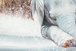 XXL Öl Gemälde 'Sleepy Elephant' | Handgemaltes Unikat