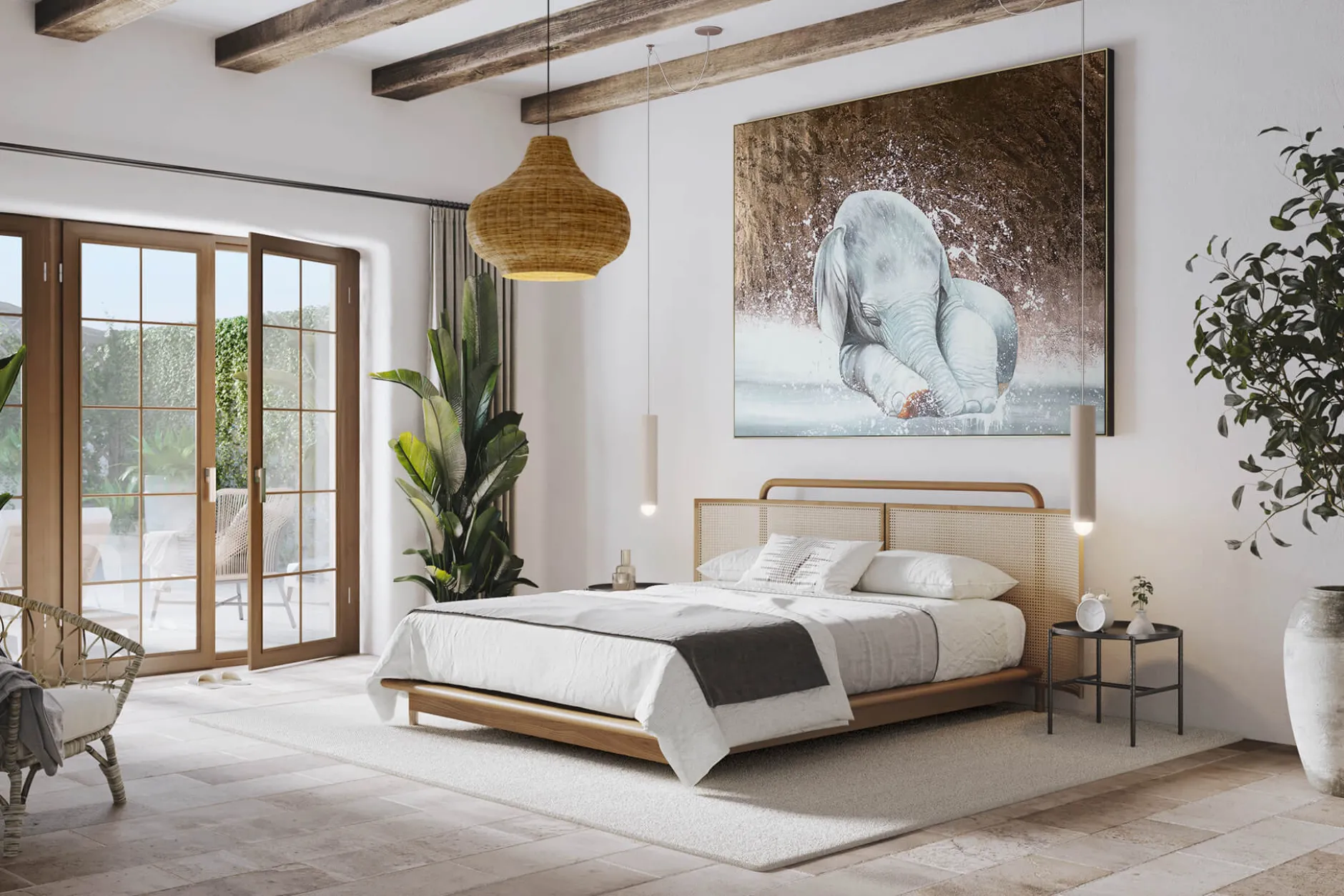 XXL Öl Gemälde 'Sleepy Elephant' | Handgemaltes Unikat