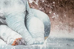 XXL Öl Gemälde 'Sleepy Elephant' | Handgemaltes Unikat