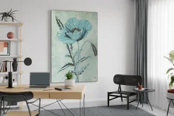 XXL Öl Gemälde 'Snowy Poppy' | Handgemaltes Unikat