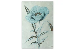 XXL Öl Gemälde 'Snowy Poppy' | Handgemaltes Unikat