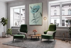 XXL Öl Gemälde 'Snowy Poppy' | Handgemaltes Unikat