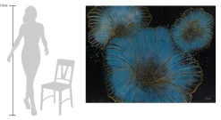 XXL Öl Gemälde 'Space Flowers' | Handgemaltes Unikat
