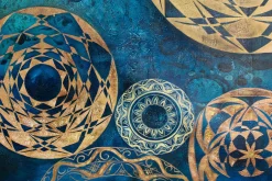 XXL Öl Gemälde 'Spieluhr in Gold' | Handgemaltes Unikat