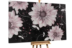 XXL Öl Gemälde 'Spiralling Flowers' | Handgemaltes Unikat