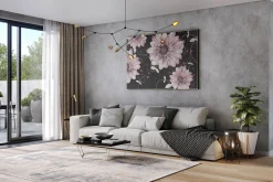 XXL Öl Gemälde 'Spiralling Flowers' | Handgemaltes Unikat
