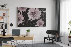 XXL Öl Gemälde 'Spiralling Flowers' | Handgemaltes Unikat