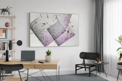 XXL Öl Gemälde 'Squares in Purple' | Handgemaltes Unikat