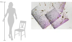 XXL Öl Gemälde 'Squares in Purple' | Handgemaltes Unikat