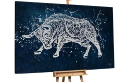 XXL Öl Gemälde 'Sternenstier' | Handgemaltes Unikat